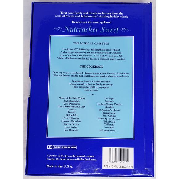 NEW 1992 Nutcracker Sweet: Dessert Cookbook & Music of the Nutcracker (Cassette) - Picture 2 of 11